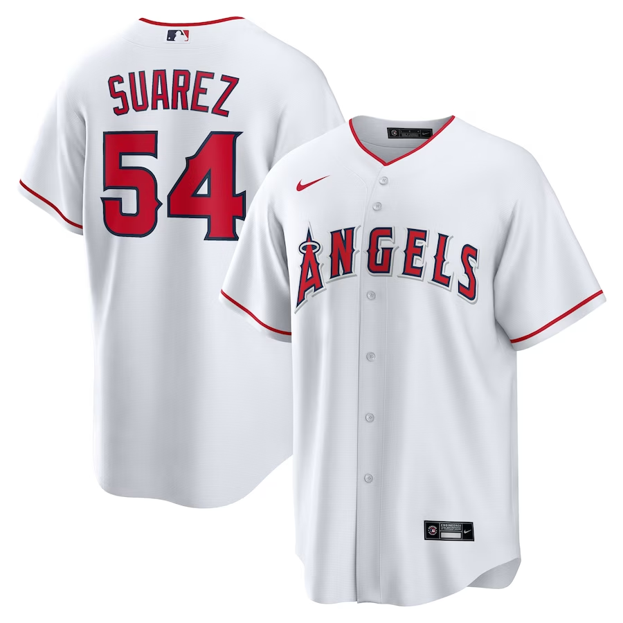 Men's Los Angeles Angels Jos�� Quijada #54 White Home Jersey